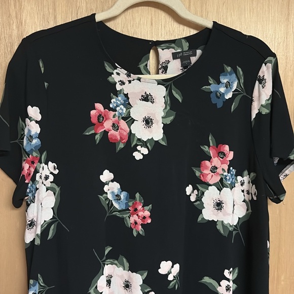 J. Jill L Black Floral Midi Dress - Picture 6 of 13